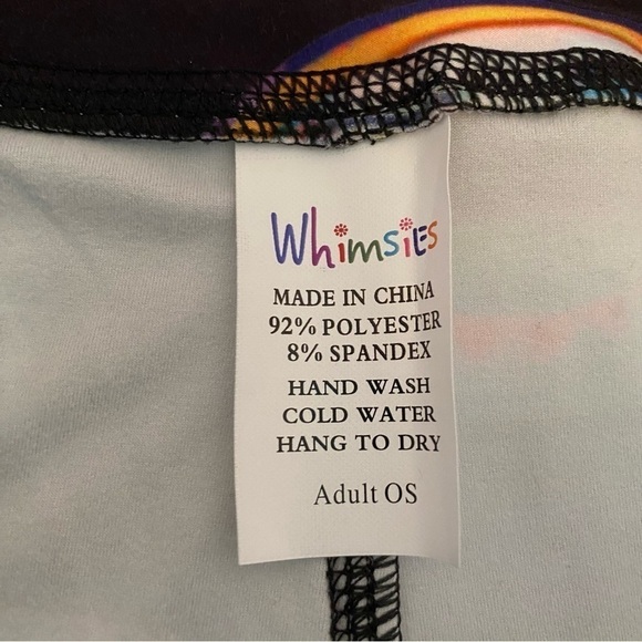 Whimsies Women's Black Retro Camper Capri Leggings With Pockets One Size NWOT - Picture 7 of 7